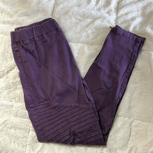 Pantaloni Moto Skinny Donna UMGEE Con Cerniera Alla Caviglia - Nero/Bianco - Taglia S (vita 26)